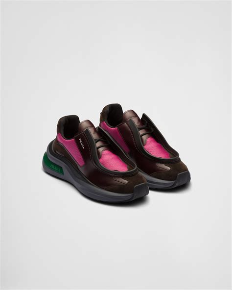 prada peony pink sneakers.